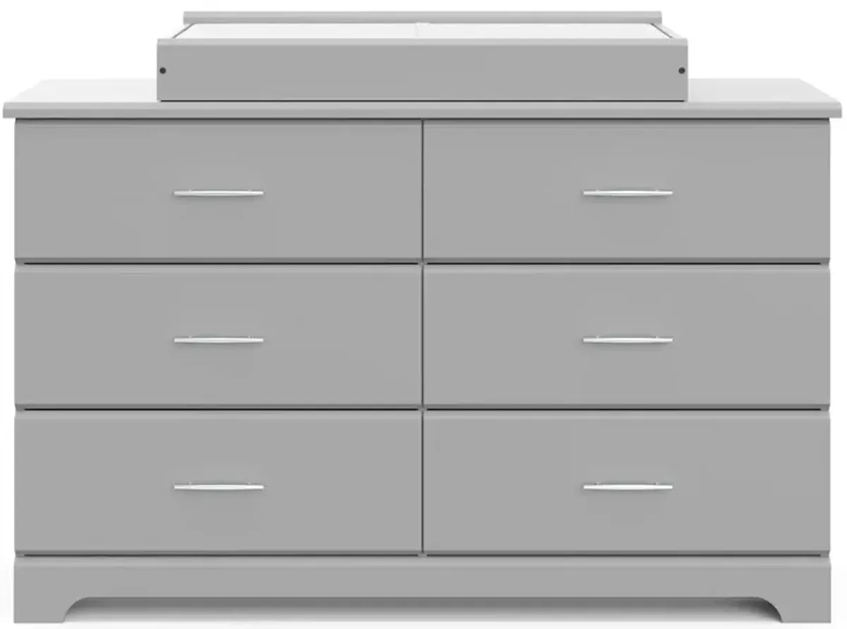 Storkcraft Brookside 6 Drawer Double Dresser (Pebble Gray)