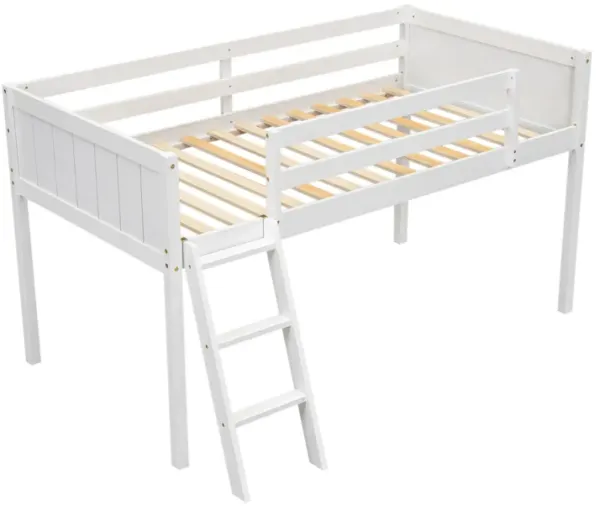 Merax Wood Low Loft Bed with Ladder