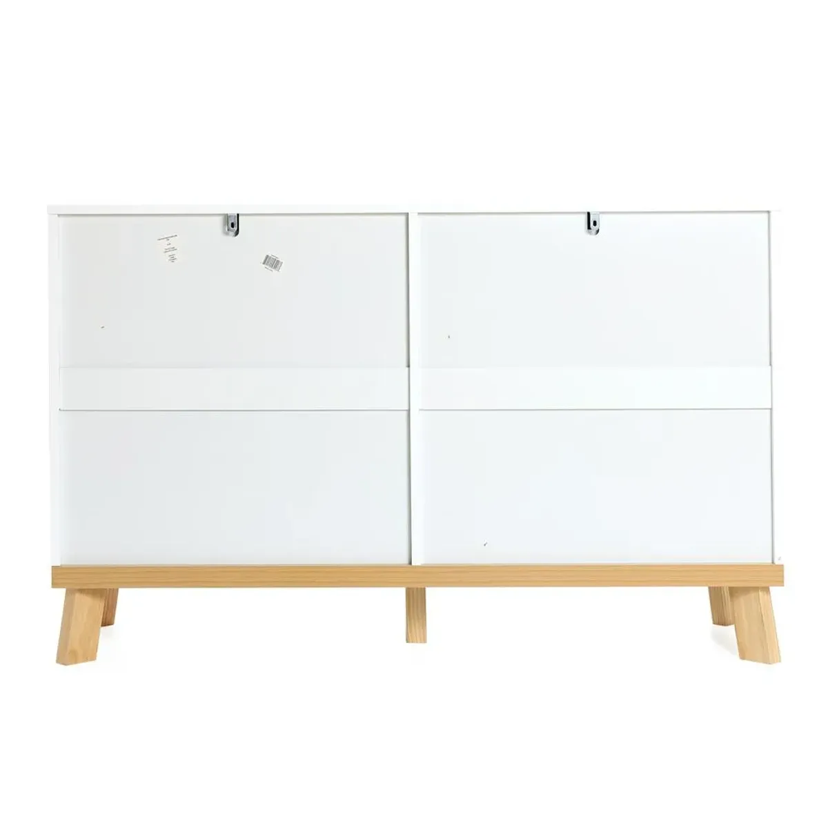 LuxenHome Modern White Wood 6-Drawer Dresser