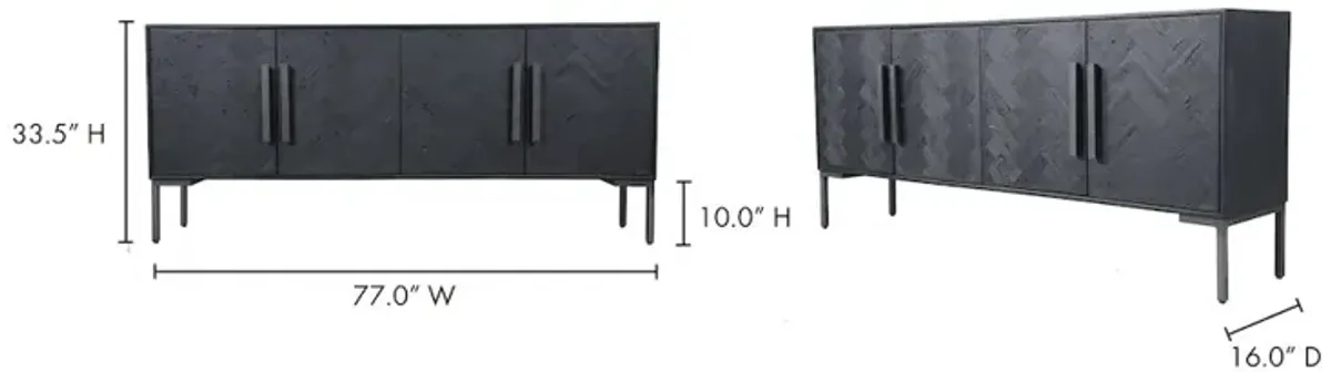 Moe's Home Collection Fishbone Sideboard Black