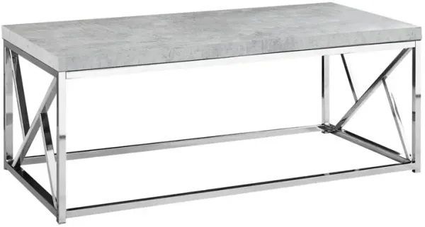Coffee Table, Accent, Cocktail, Rectangular, Living Room, 48L, Grey Laminate