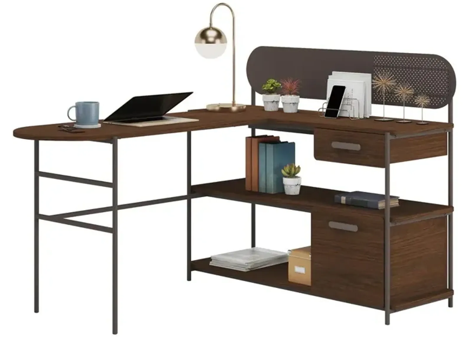 Sauder Radial L Desk Uw