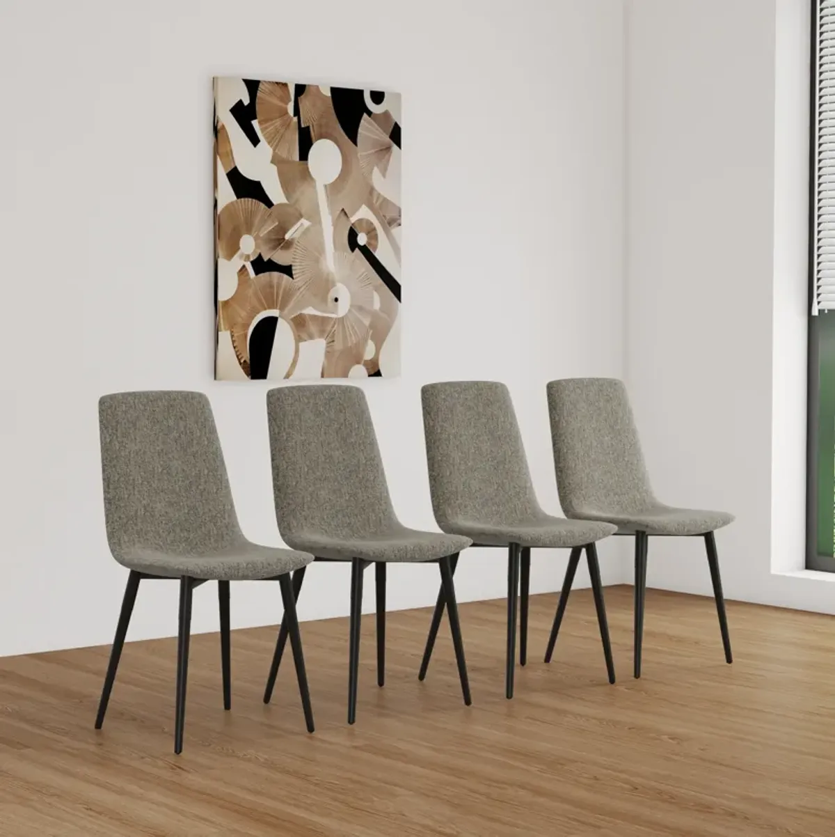 Merax Dining Table and 4 Dining Chairs Dining Set