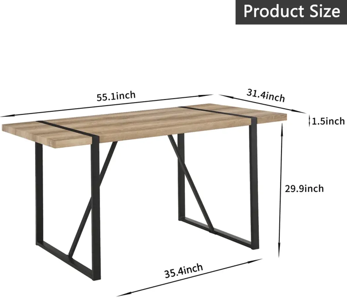 Merax Dining Table and 4 Dining Chairs Dining Set