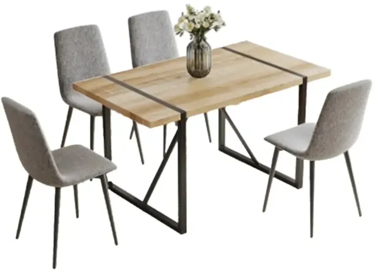 Merax Dining Table and 4 Dining Chairs Dining Set