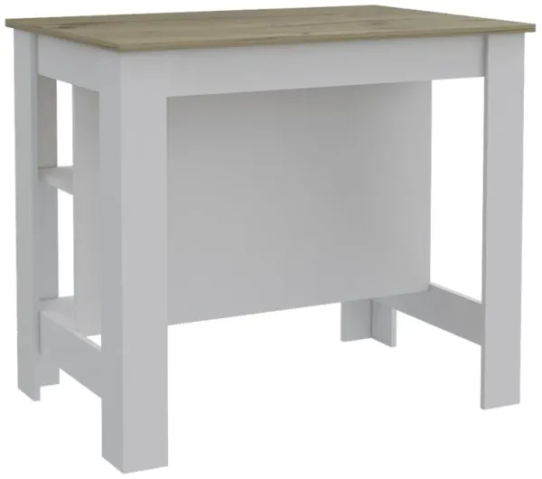 Functional Modern Kitchen Island with Cabinets and Shelves