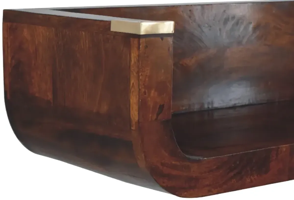 Indira Chestnut Floating Console