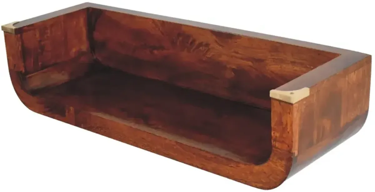 Indira Chestnut Floating Console