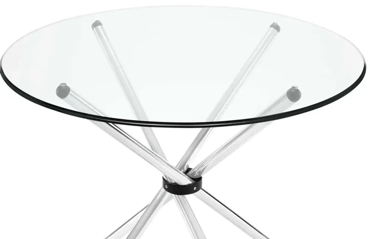 Modway - Baton Round Dining Table Clear