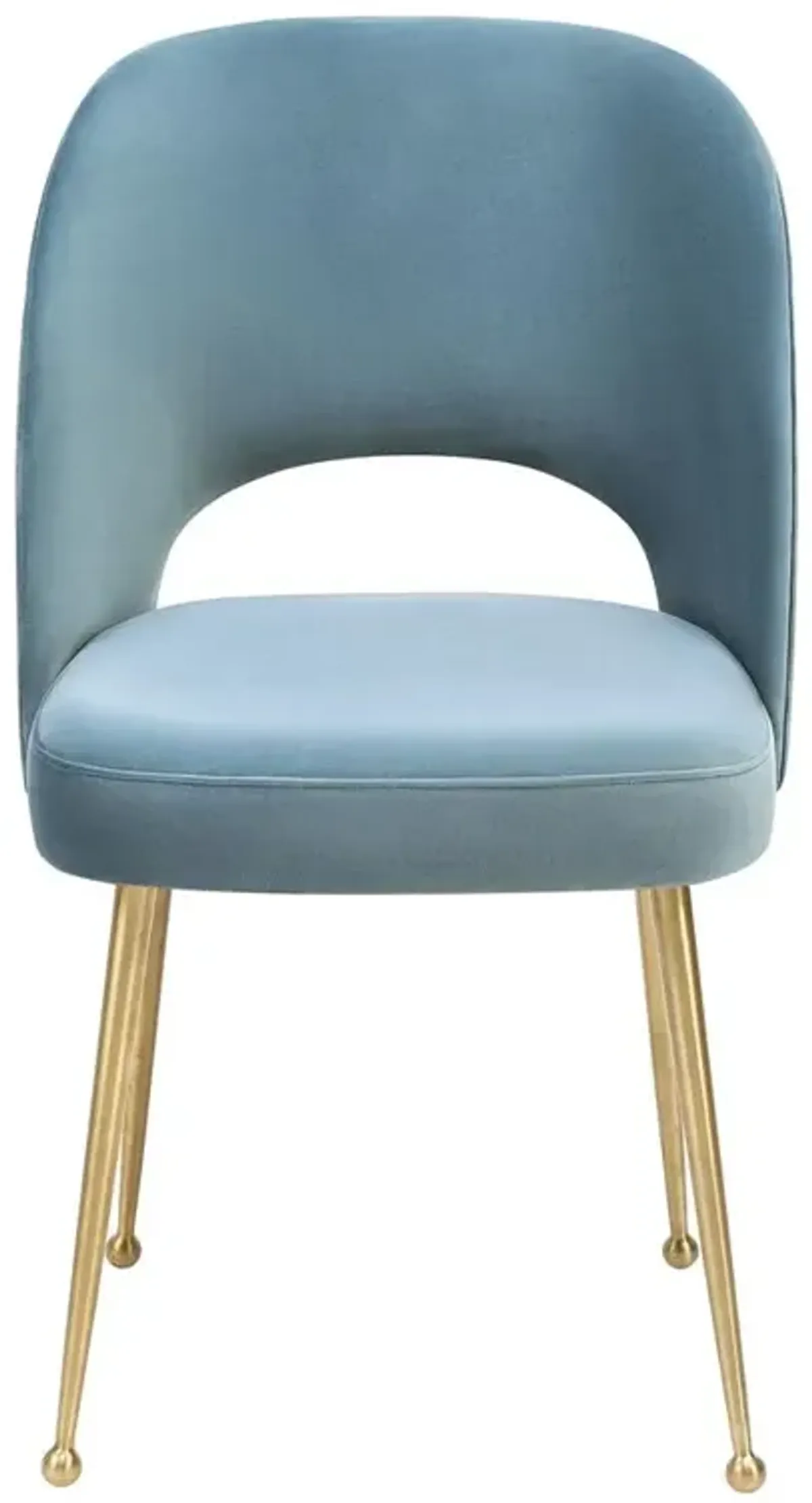 Belen Kox Coastal Sea Blue Velvet Chair, Belen Kox