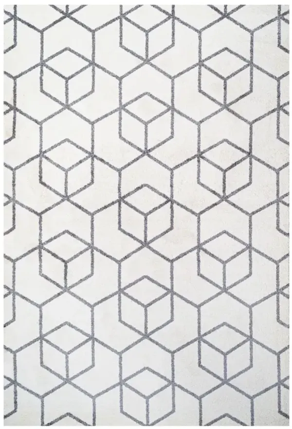 Tumbling Blocks Modern Geometric Area Rug