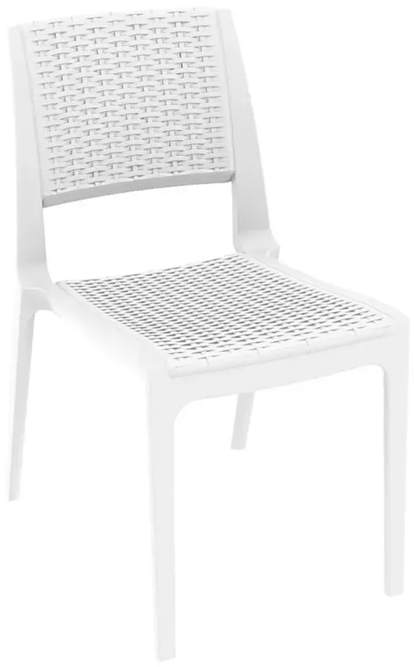 Belen Kox Resin Dining Chair Set, White, Belen Kox