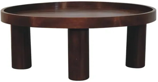 Artisan Furniture Solid Wood Crescent Chestnut Coffee Table