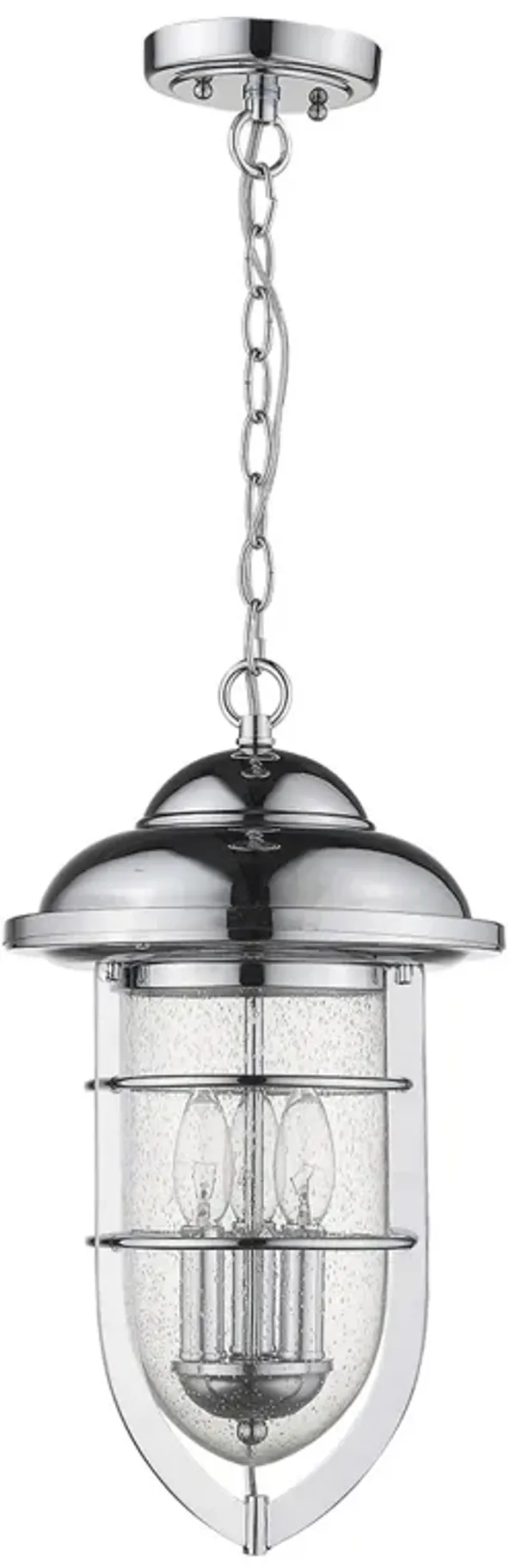 Hivvago Dylan 3-Light Chrome Hanging Lantern