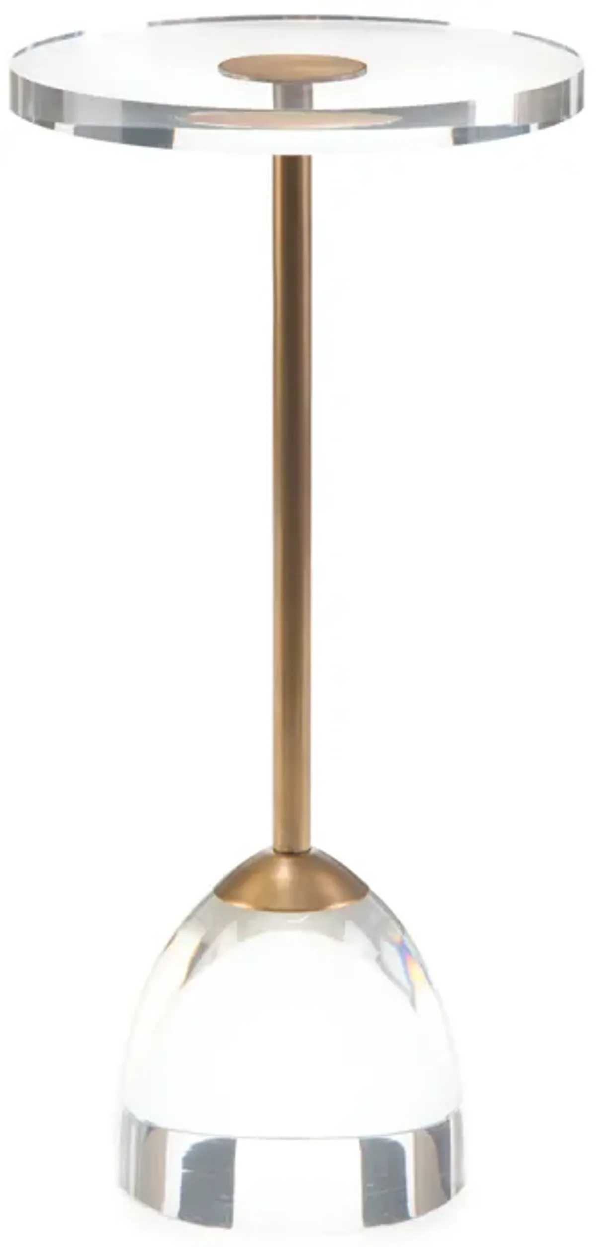 Brass And Acrylic Martini Side Table