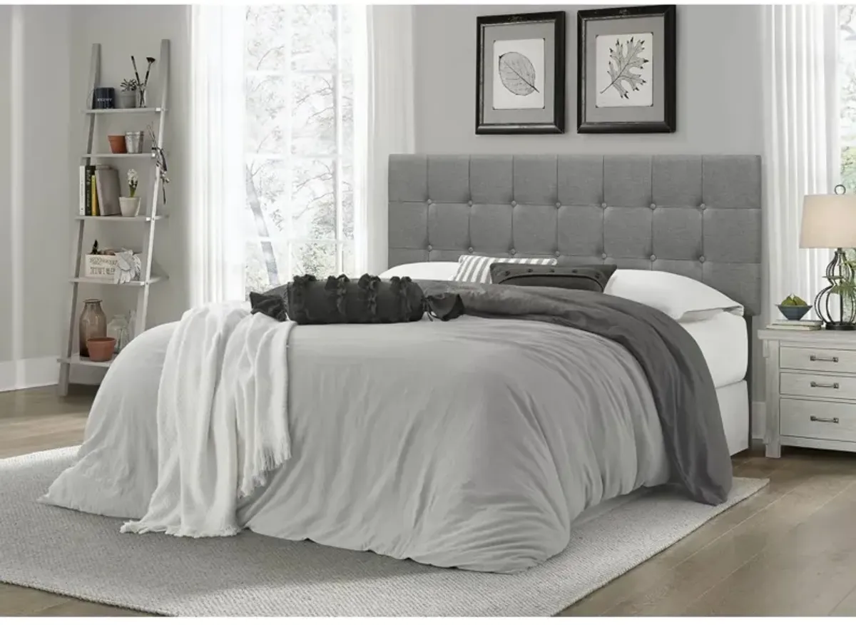 Hivvago Twin size Contemporary Button-Tufted Headboard in Grey Upholstered Fabric