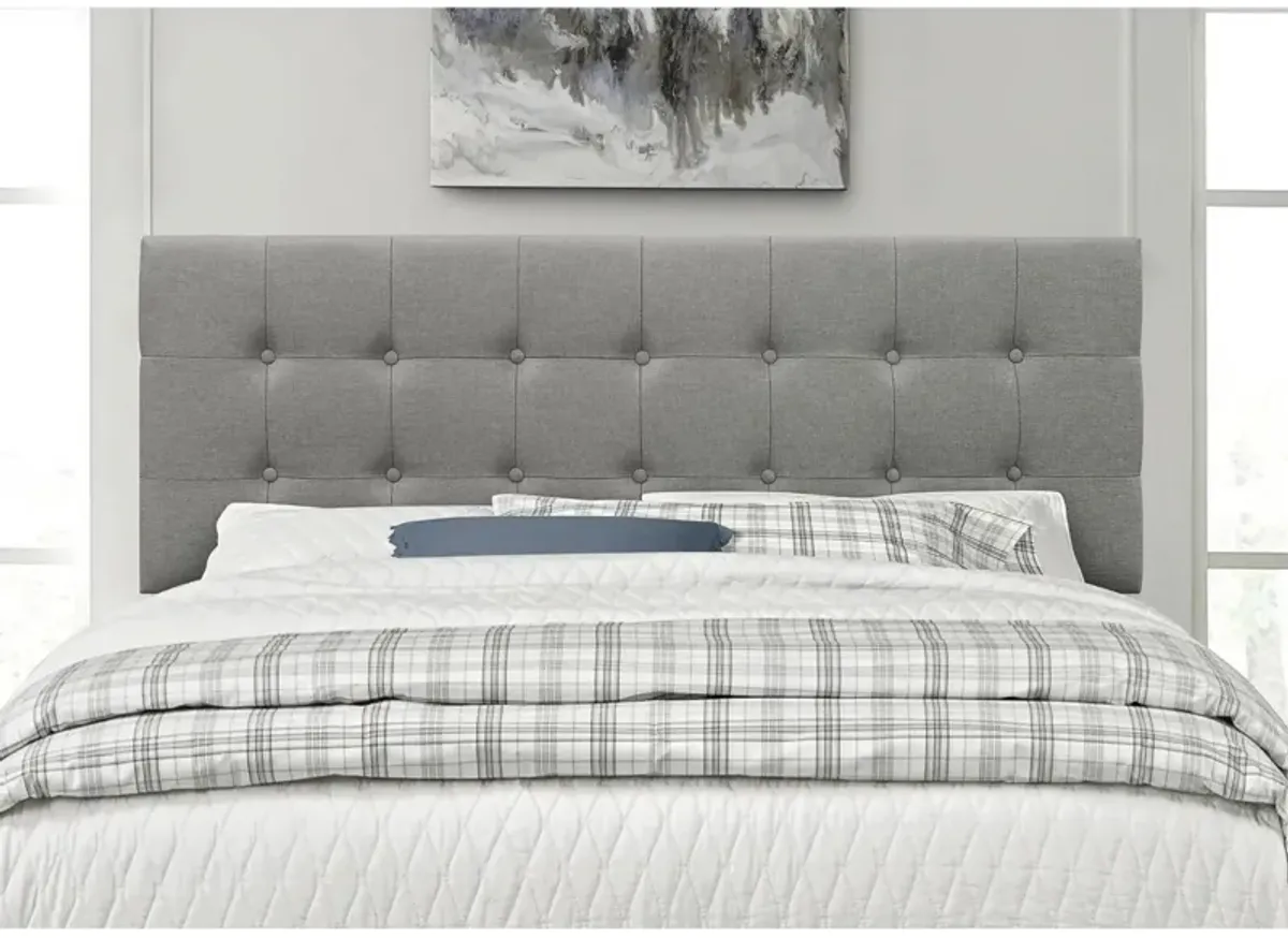 Hivvago Twin size Contemporary Button-Tufted Headboard in Grey Upholstered Fabric