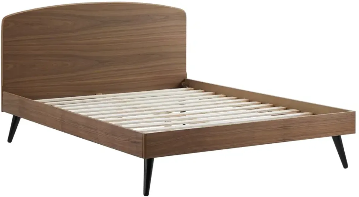 Modway - Bronwen Queen Wood Platform Bed Walnut