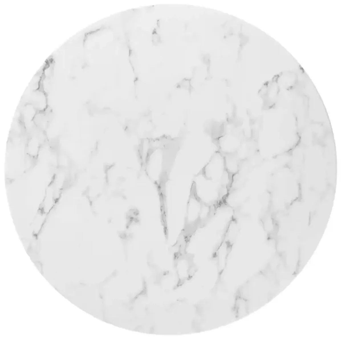 Modway - Lippa 36" Round Artificial Marble Dining Table White