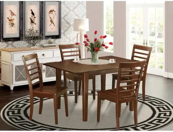 5 Pc Kitchen nook Dining set small Table with 4 Dining Chairs