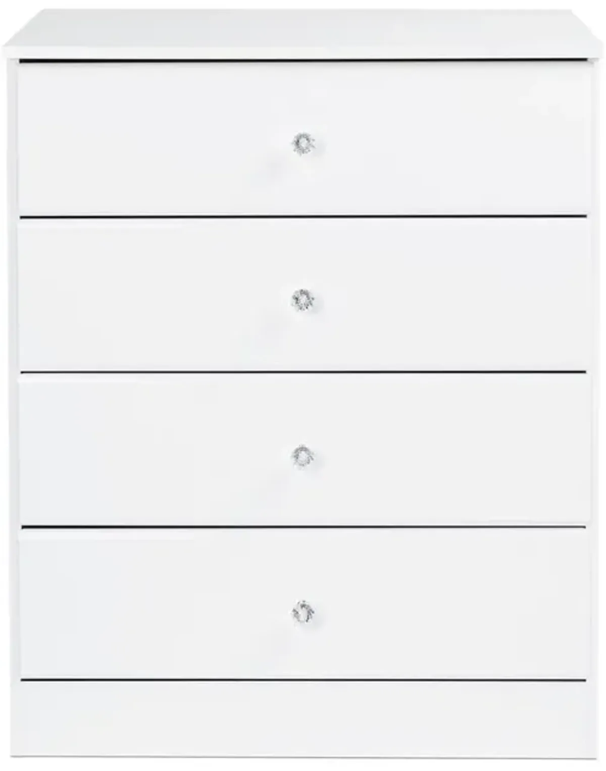 Prepac Astrid 4-Drawer Dresser, Crystal White