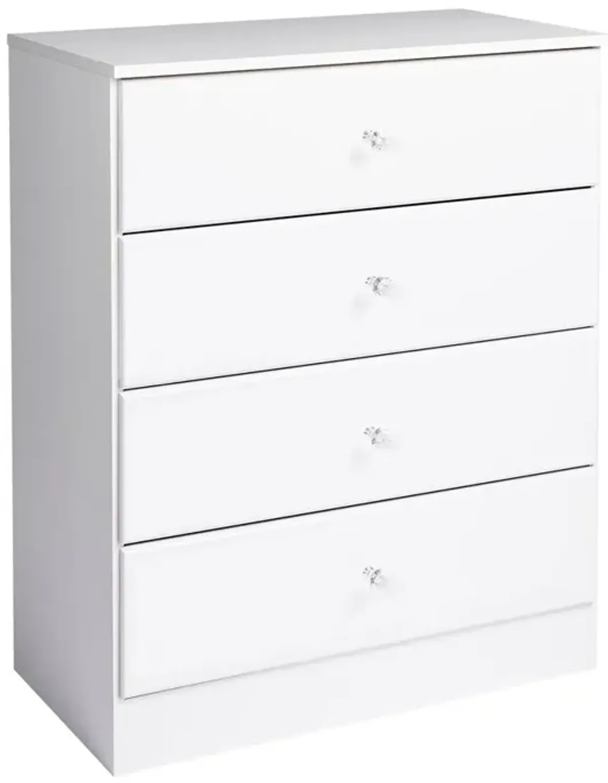 Prepac Astrid 4-Drawer Dresser, Crystal White