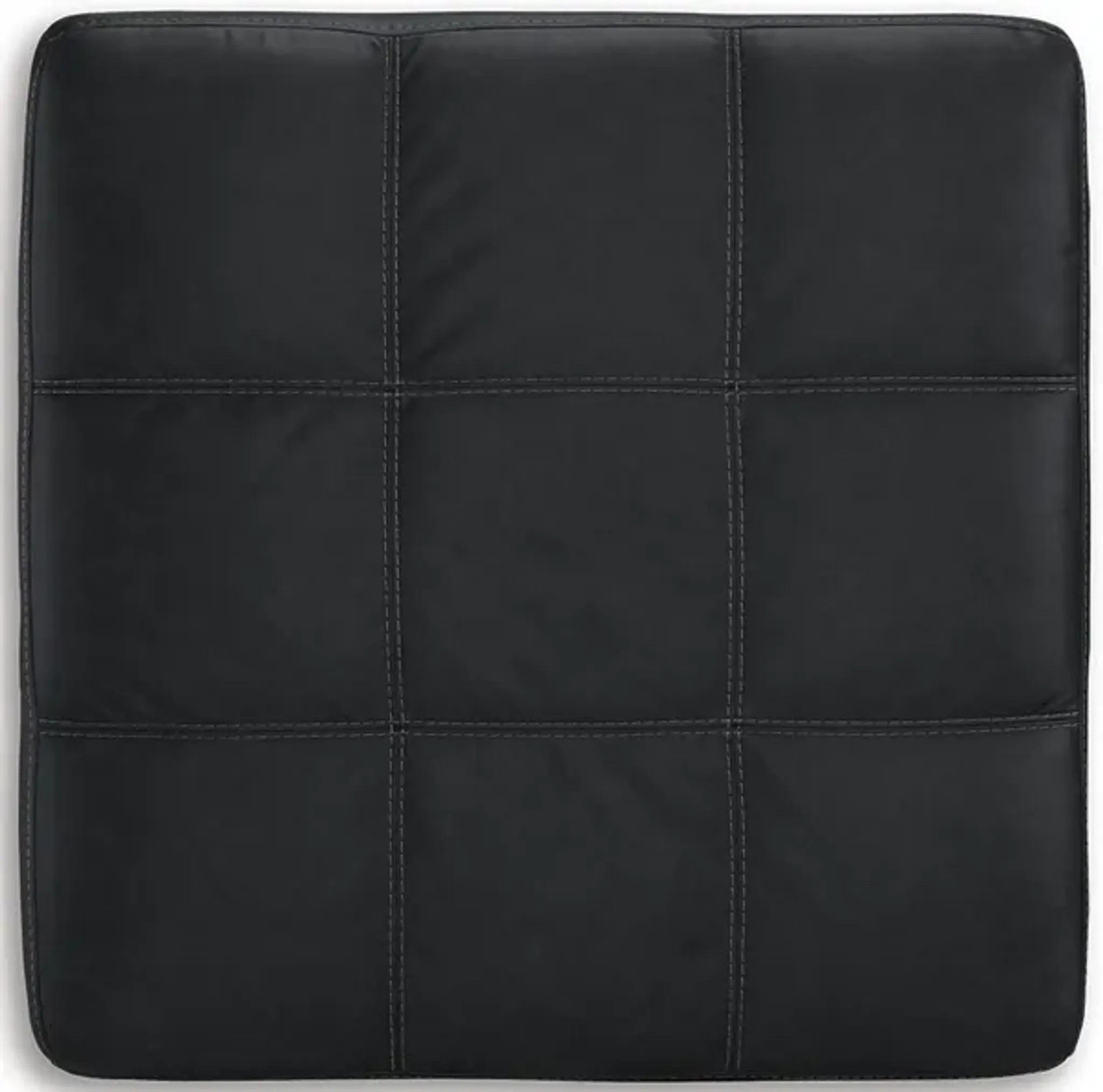 Barl Oversized Ottoman Classic Black Faux Leather Cushion 36 Inch ...