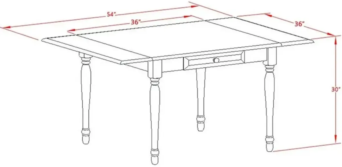 3 Piece Dining Room Furniture Set Contains a Rectangle Kitchen Table