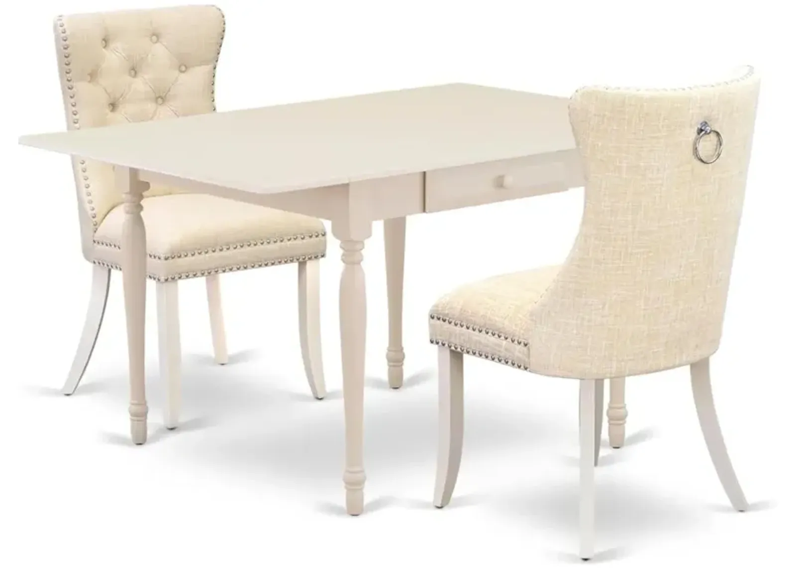 3 Piece Dining Room Furniture Set Contains a Rectangle Kitchen Table