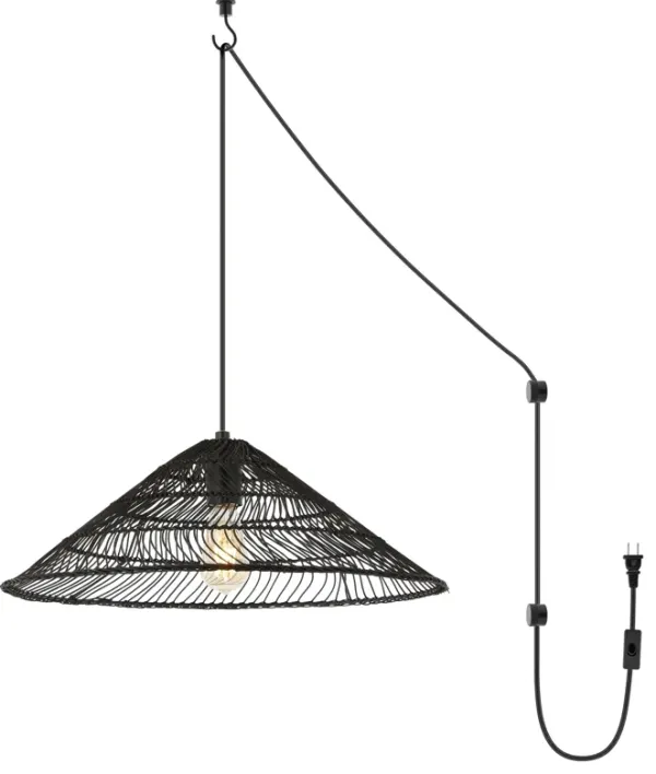 Nova Farmhouse Coastal Rattan LED Pendant