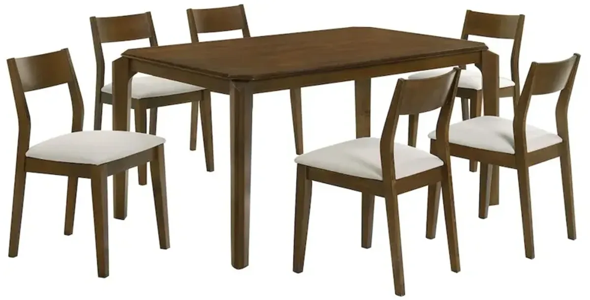 Almonte 7-piece 59-inch Rectangular Dining Set Dark Brown