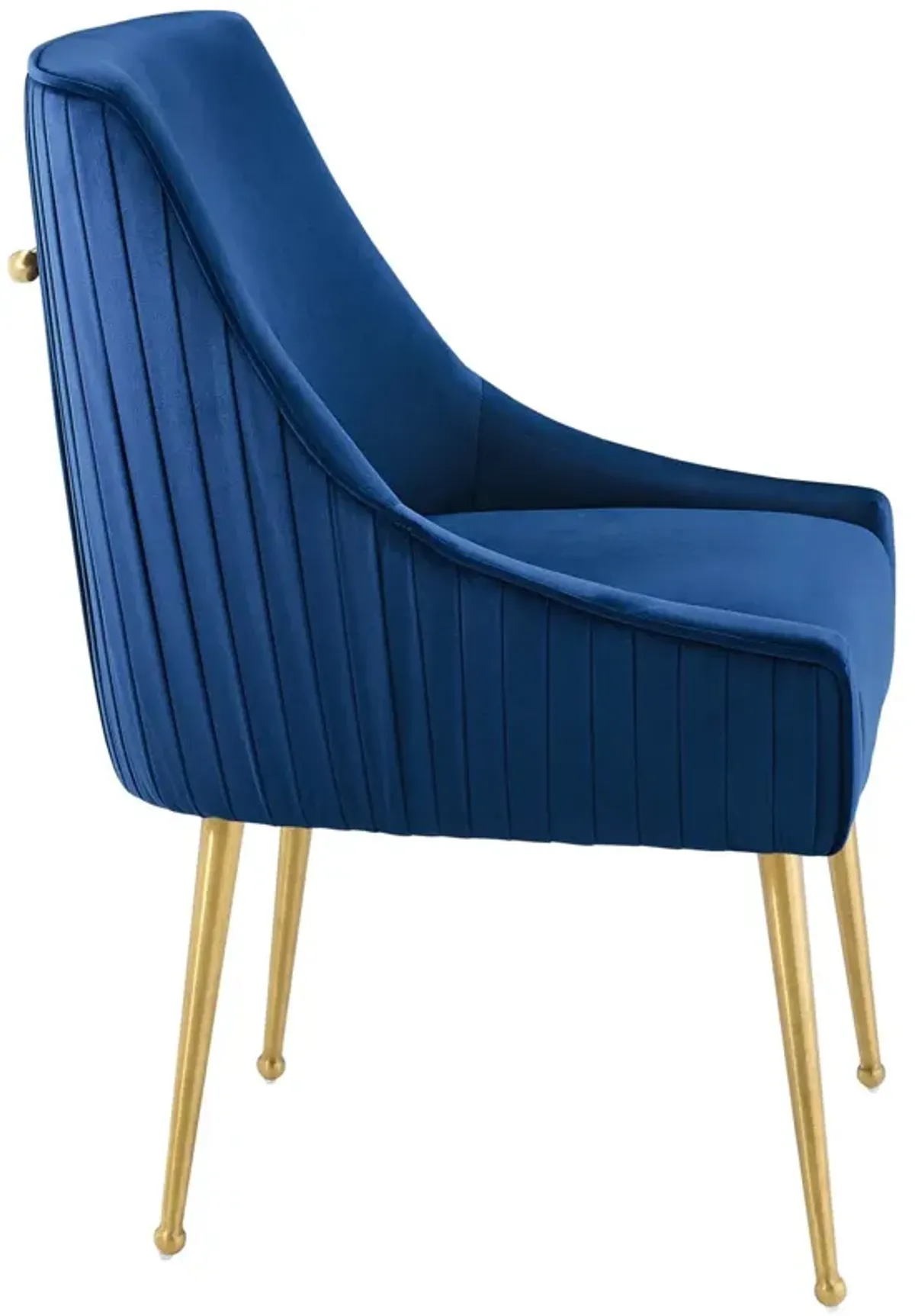 Discern Pleated Back Upholstered Performance Velvet Dining Chair