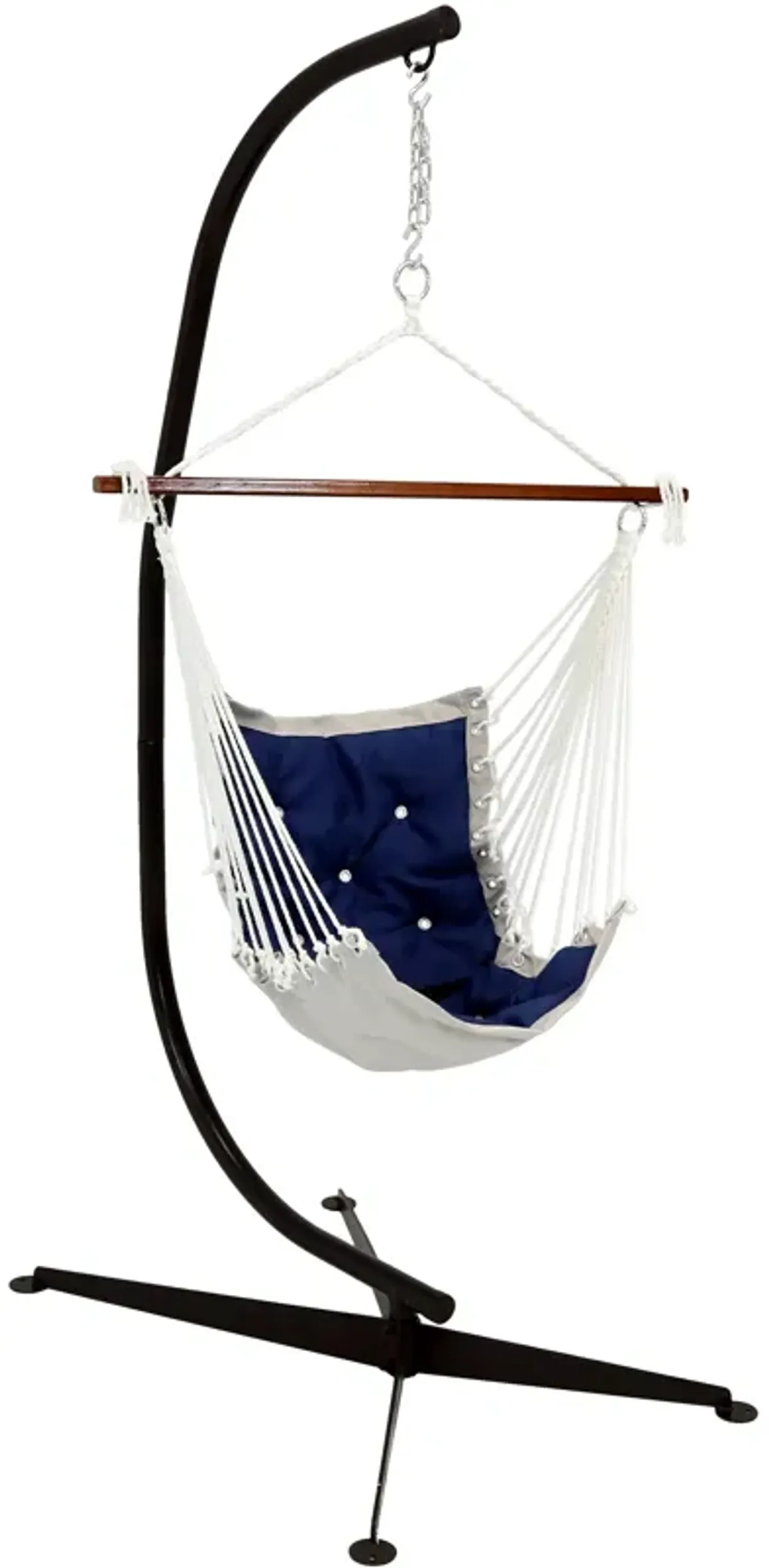 Sunnydaze Polyester Victoria Hammock Chair with Steel C-Stand