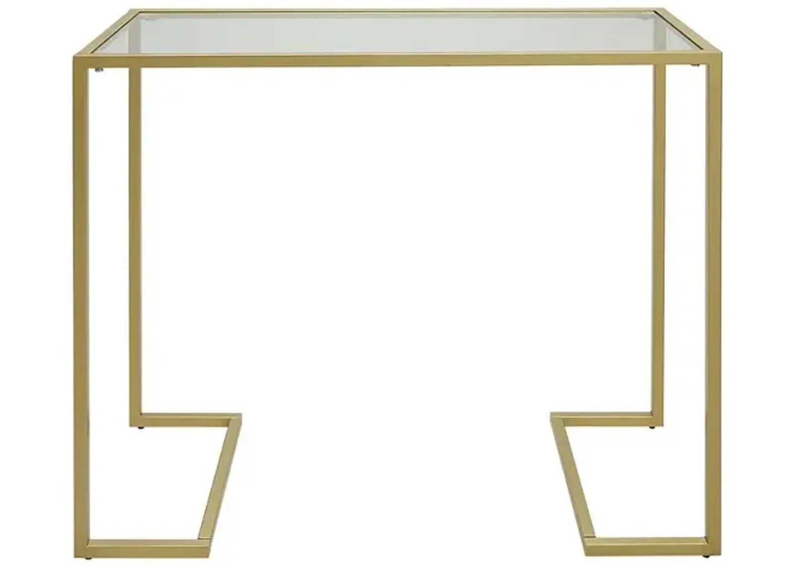 Carolina Living Monaco Glass Top Console Table - Gold