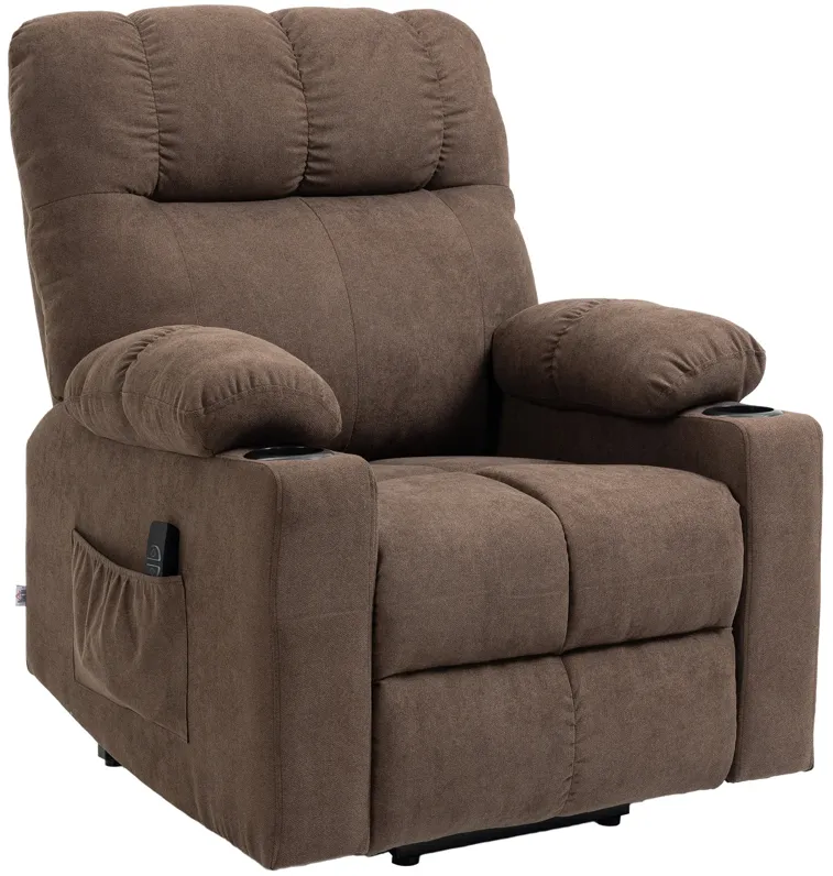 Coffee Color Recliner Lift Chair: Footrest, Luxurious