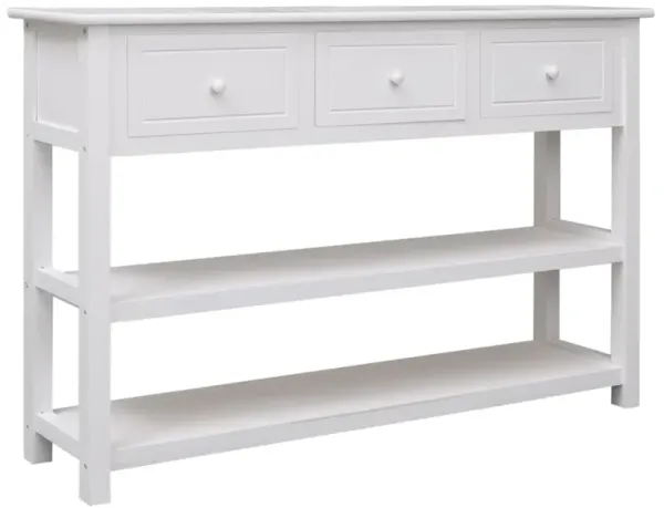 vidaXL Console White 45.3"x11.8"x29.9" Wood
