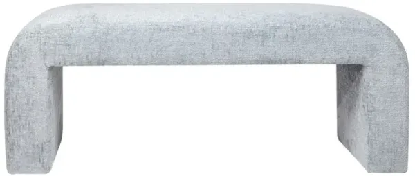 Jofran Sophia Modern Luxury Curved Upholstered Waterfall Jacquard Bench - Small