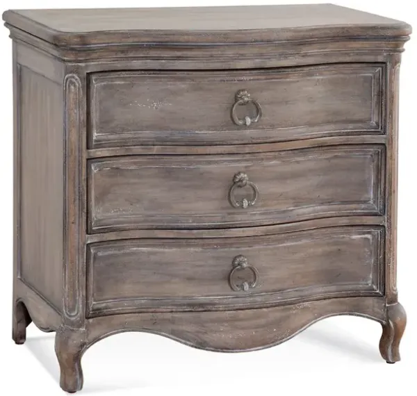 Genoa 3-Drawer Nightstand - Antique Grey