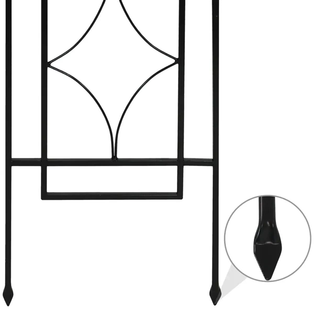 Sunnydaze Steel Chic Diamonds Garden Plant Support Trellis - Set of 2