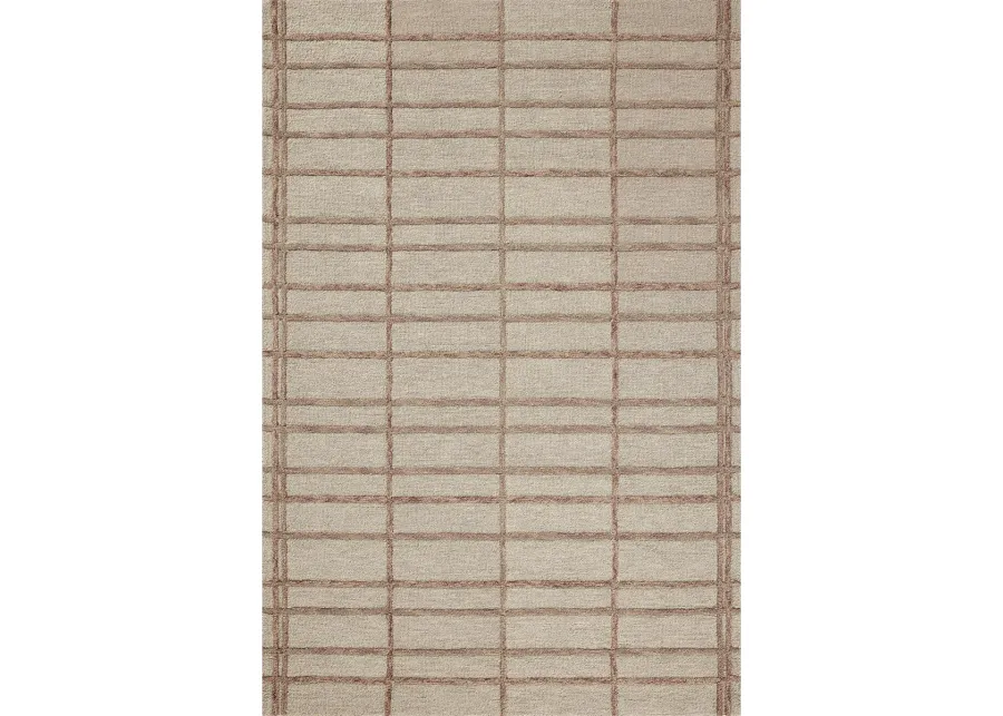 Bradley BRL-04 Rose / Blush 2''6" x 7''6" Rug by Chris Loves Julia