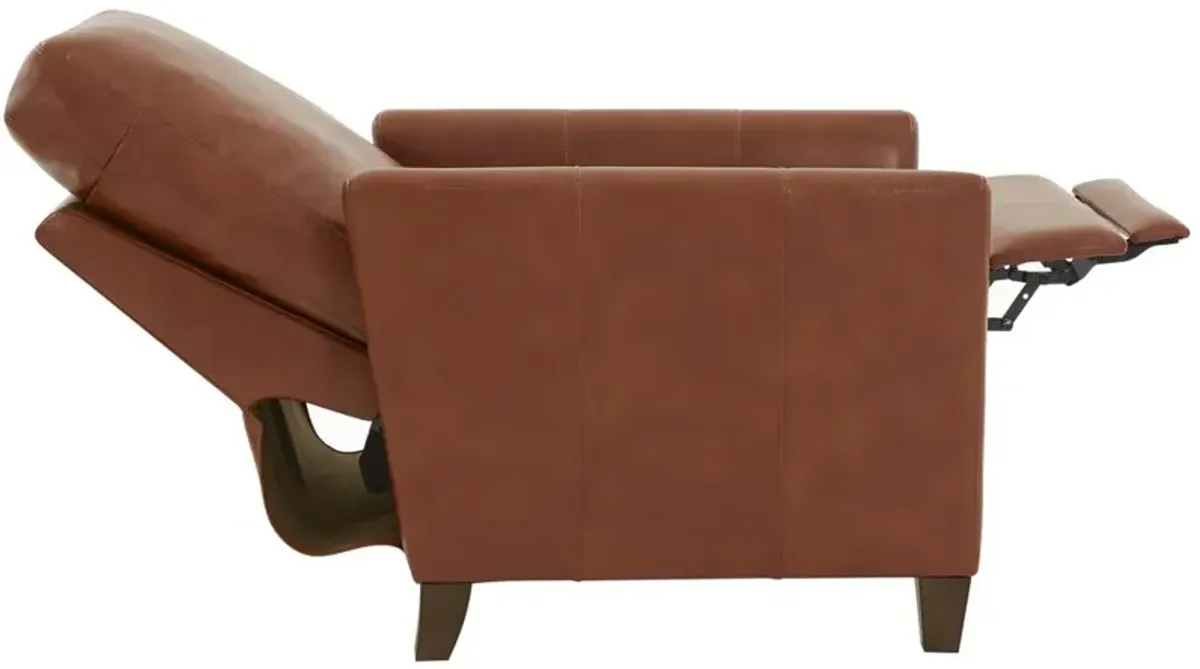 Comfort Pointe Penny Caramel Faux Leather Modern Recliner