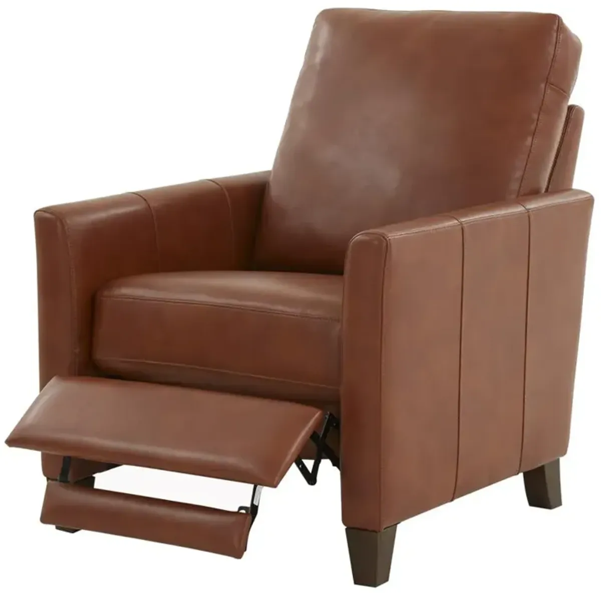 Comfort Pointe Penny Caramel Faux Leather Modern Recliner