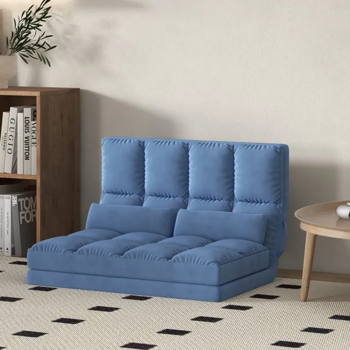 Merax Convertible Floor Sofa Chair Folding Couch Bed
