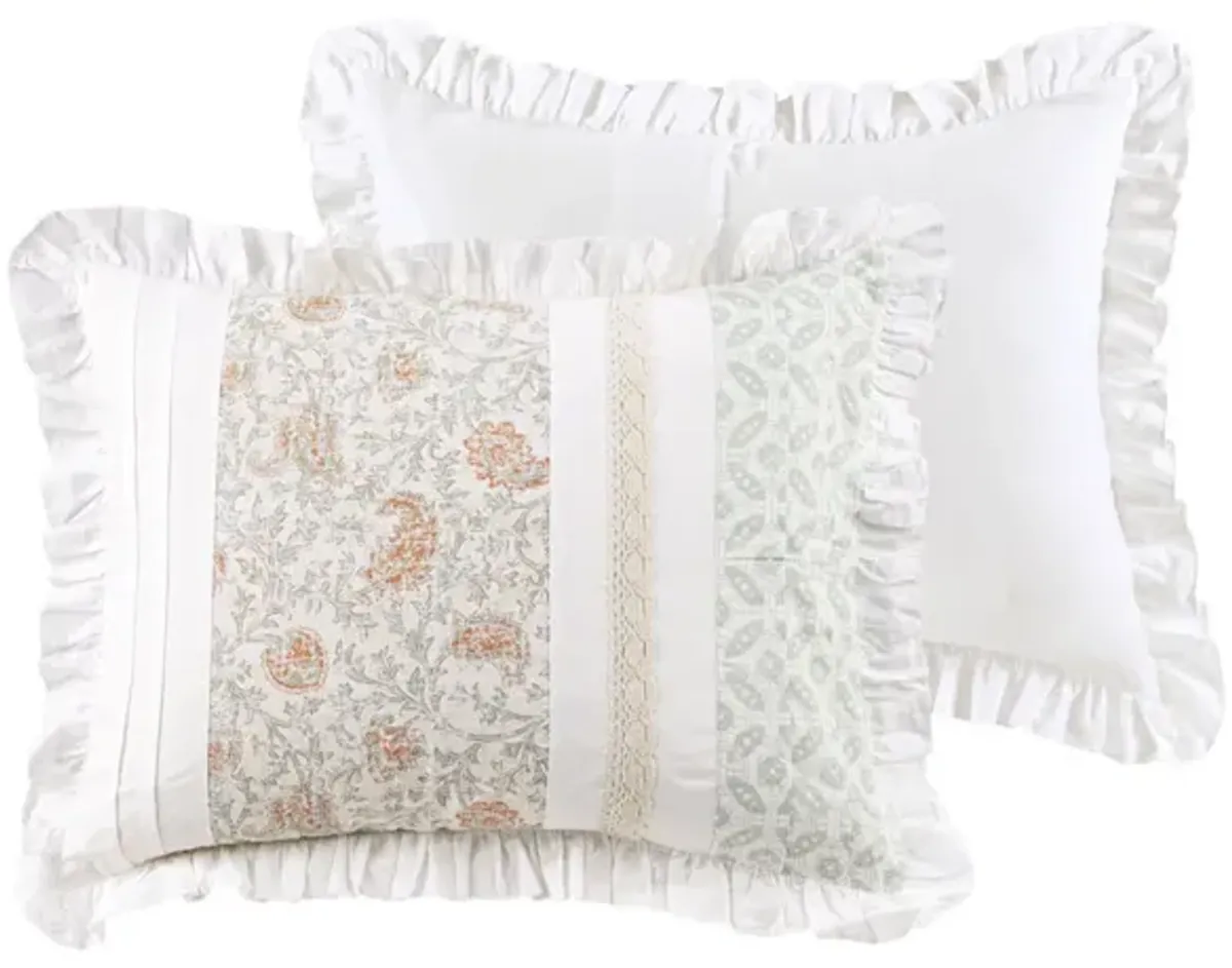 Gracie Mills Singleton 9-Piece Cotton Percale Comforter Set with Paisley Print