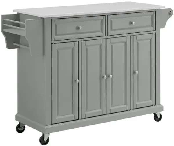 Crosley Furniture Full Size Stone Top Kitchen Cart