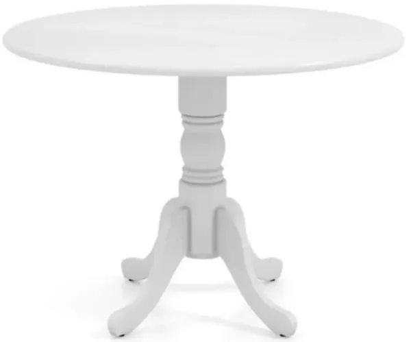 Round Solid Wood Kitchen Dining Table in Farmhouse Wooden Finish