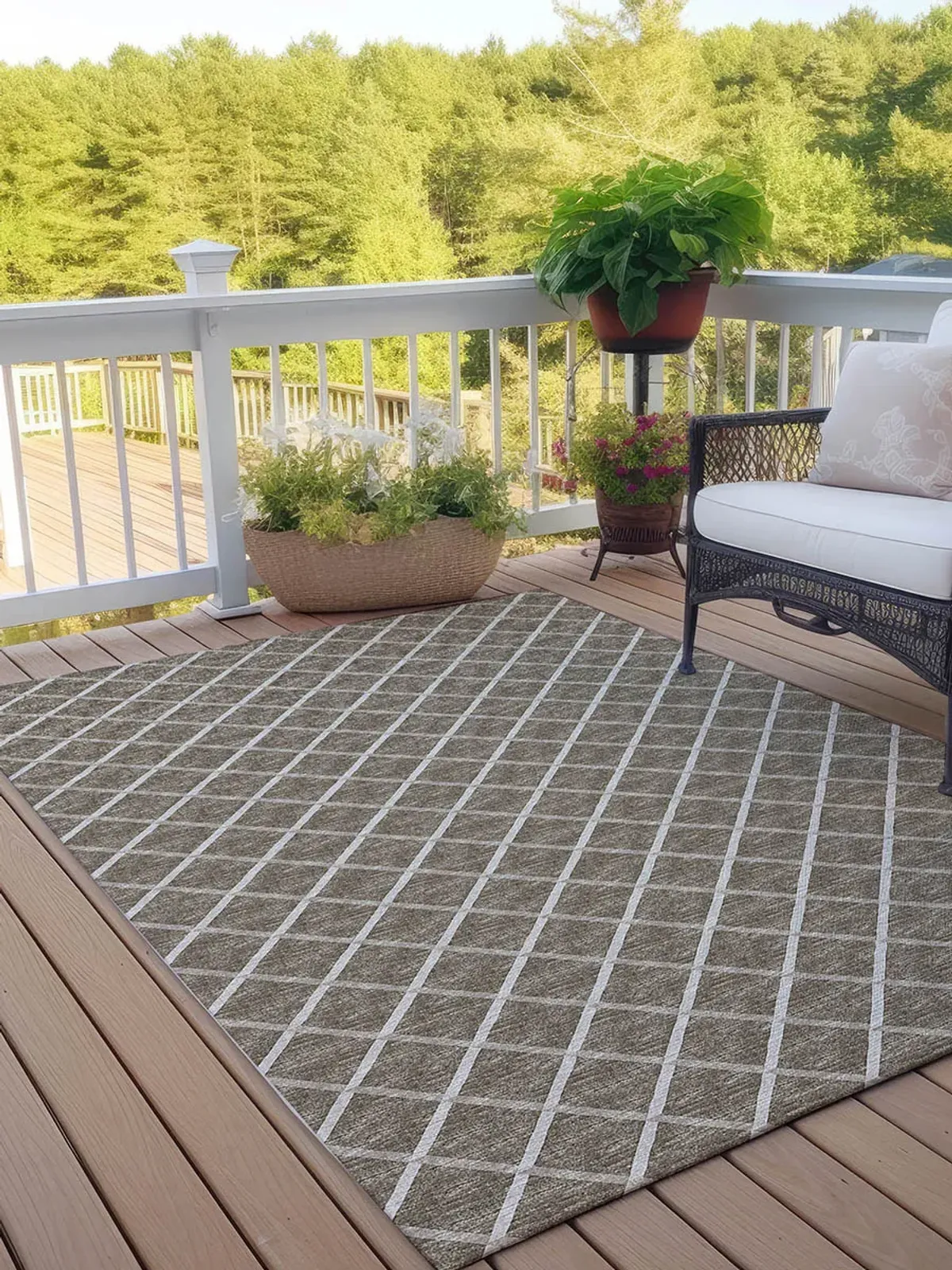 York YO1 Taupe 5' x 7'6" Rug