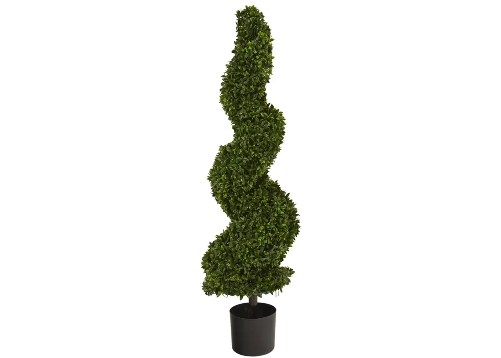 Nearly Natural 4-ft Spiral Hazel Topiary Tree UV Resistant (Indoor/Outdoor)