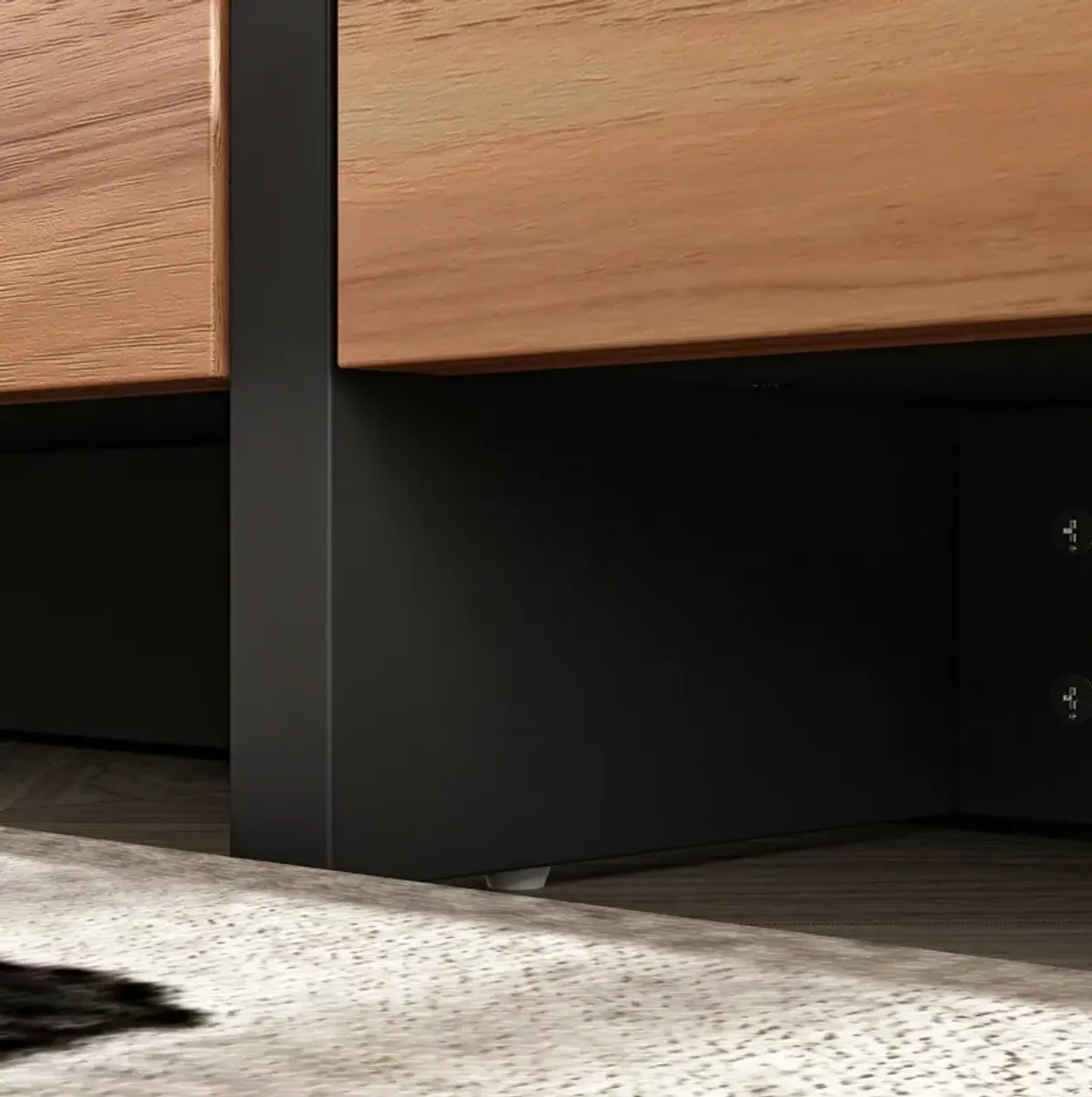 FUFU&GAGA Modern TV Stand with Storage Cabinets & Drawers, 78.7" Entertainment Center for Living Room, (78.7" W x 19.7" H x 15.4" D), Brown