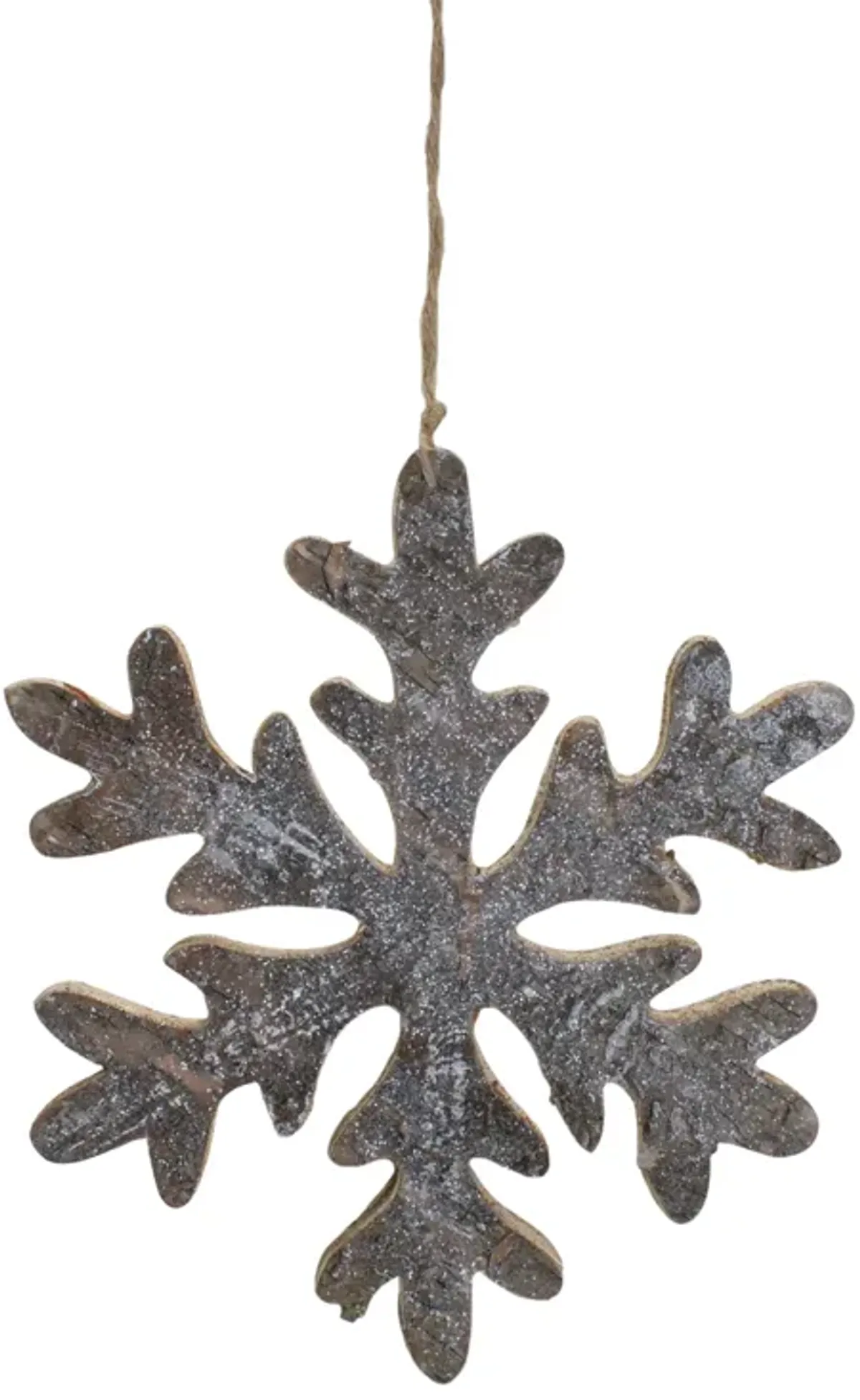 10" Metallic Silver and Gold Wooden Snowflake Christmas Ornament